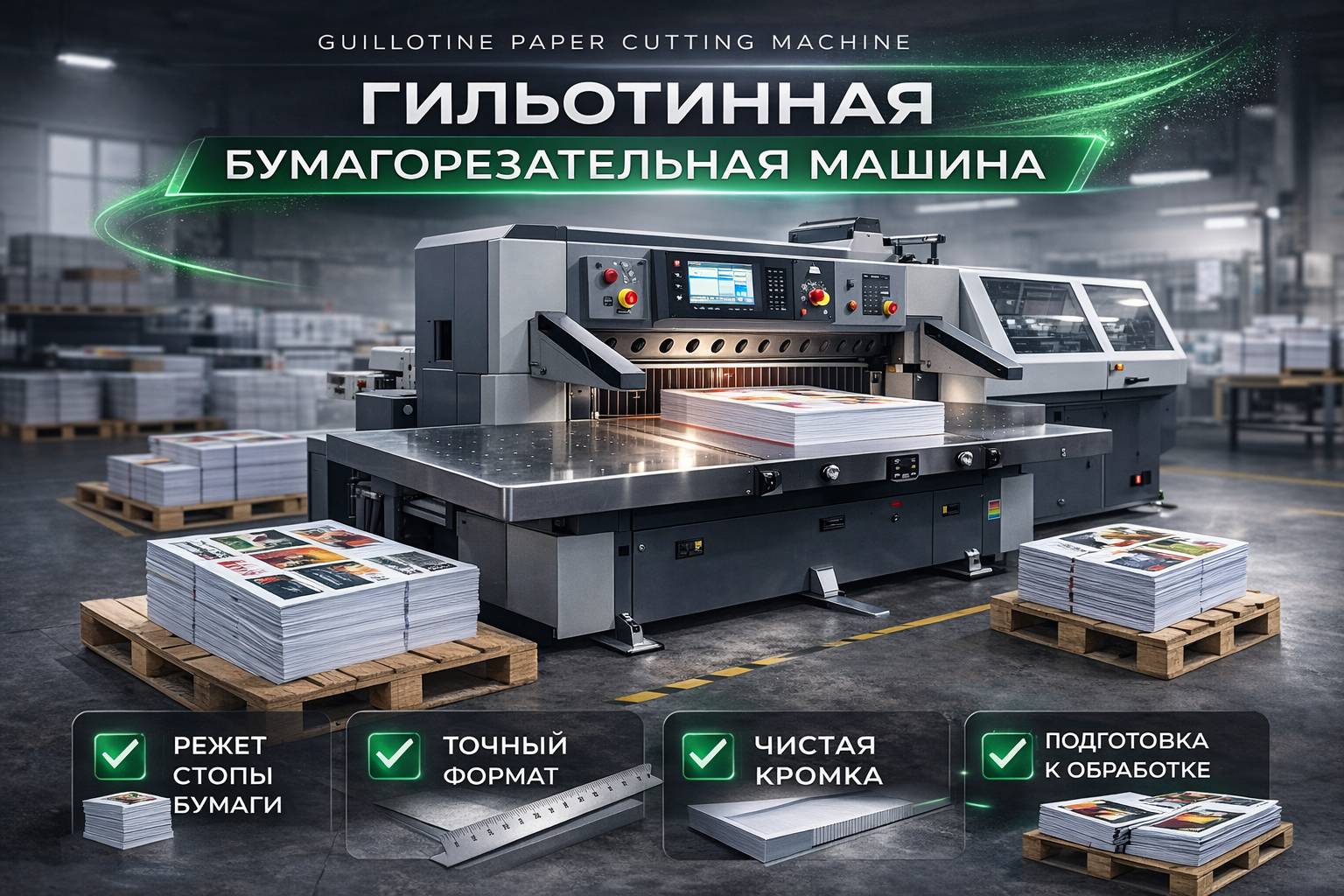 Гильотинная бумагорезательная машина